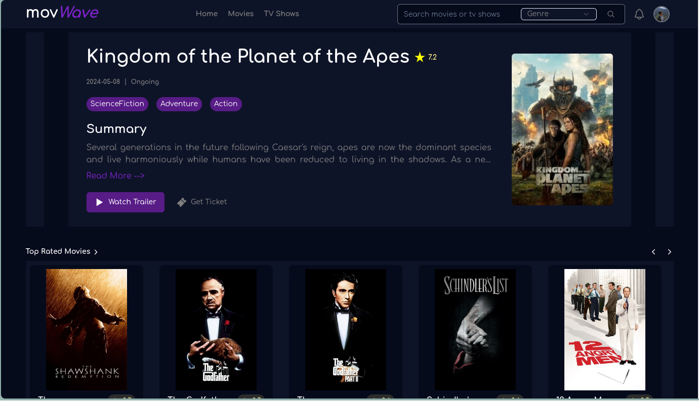 MovWave - A Movie Database